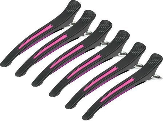 Activeshop Hair clips clips E-13 6 pcs. 11.5 cm mix neon
