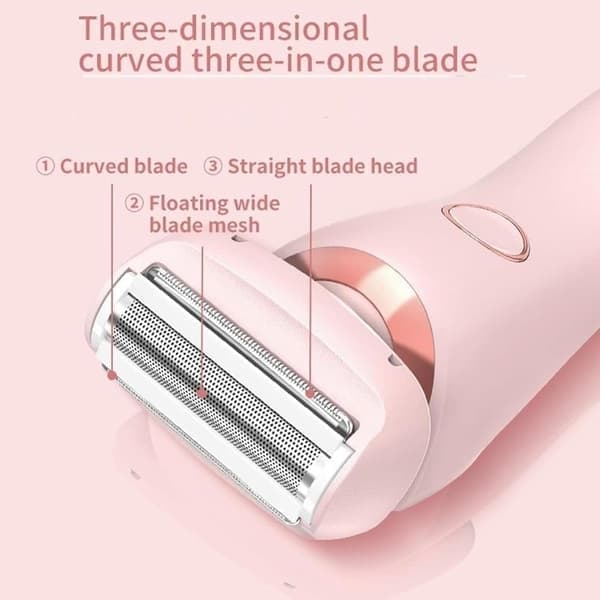2-i-1 elektrisk barbermaskin for kvinner, våt og tørr, smertefri med LED-display