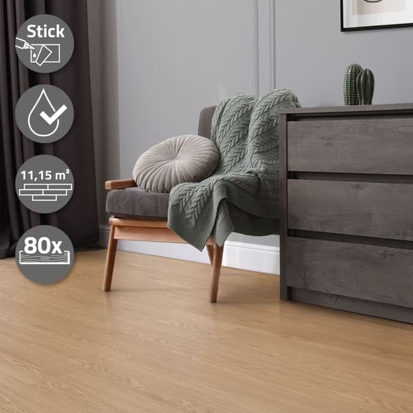 11,5m² PVC-lim vinylgolv vinylgolv laminatgolv Sundance ek