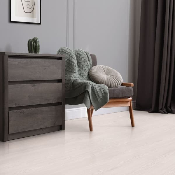 4,6 m² PVC-liimavinyylilattia Vinyylilattia Laminaattilattia Valkoinen tammi