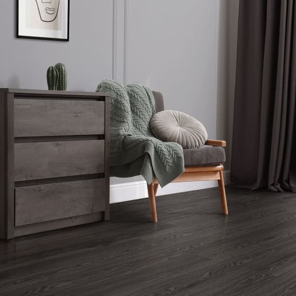 9,2 m² PVC självhäftande vinylgolv Vinylgolv Laminatgolv Mörkgrå