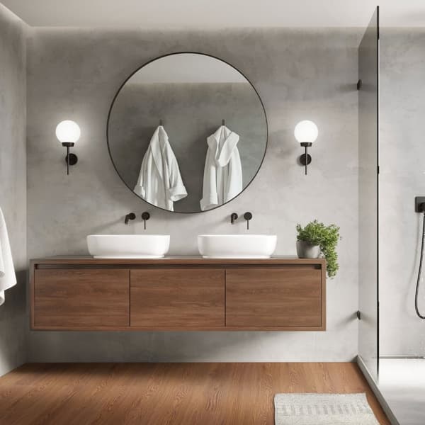 Deluxe PVC klæbende vinylgulv til 2,3 m² rød eg brun 2 mm tyk ML-Design