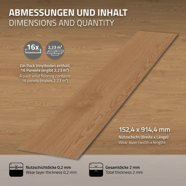 9,2 m² PVC-limmat vinylgolv Vinylgolv Laminatgolv Sundance ek