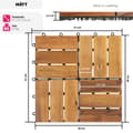 Miniatyrbild 6 av 9: 20-pack terrassplattor Tabula i akaciaträ, 12 lameller per platta - brun