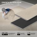 Miniatyrbillede 3 af 7: ML-Design Deluxe PVC-gulv, klikvinylplanker vinylgulv, 61cmx12,8cmx4,2mm, tykkelse 4,2mm, 4,68m²/60 planker, sildeben lys eg, brun, trælook,