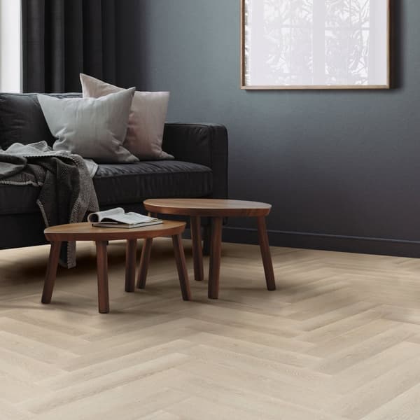 ML-Design Deluxe PVC-gulv, klikvinylplanker vinylgulv, 61cmx12,8cmx4,2mm, tykkelse 4,2mm, 7,8m²/100 planker, sildeben lys eg, brun, trælook,