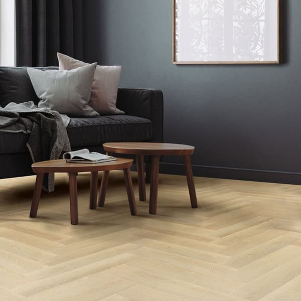 ML-Design Deluxe PVC-gulv, klikvinylplanker vinylgulv, 61cmx12,8cmx4,2mm, tykkelse 4,2mm, 3,12m²/40 planker, sildeben naturlig eg, brun, trælook,