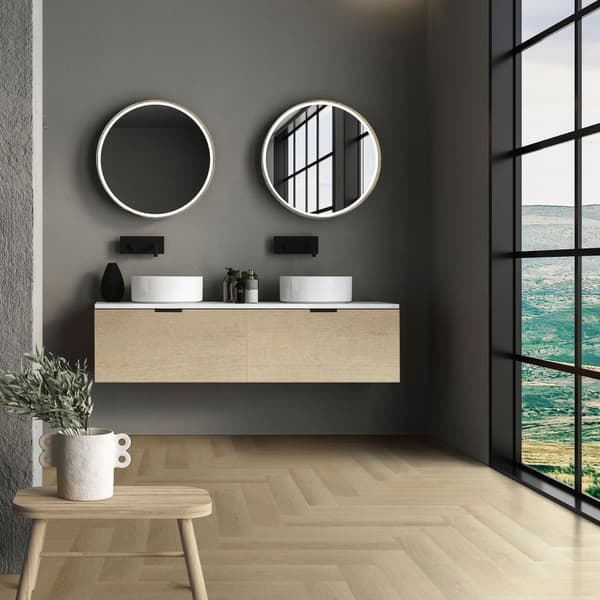 ML-Design Deluxe PVC-gulv, klikvinylplanker vinylgulv, 61cmx12,8cmx4,2mm, tykkelse 4,2mm, 3,12m²/40 planker, sildeben naturlig eg, brun, trælook,