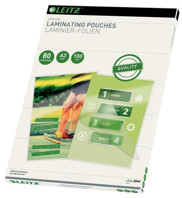 Laminat LEITZ A3 80mic klar 100/fp