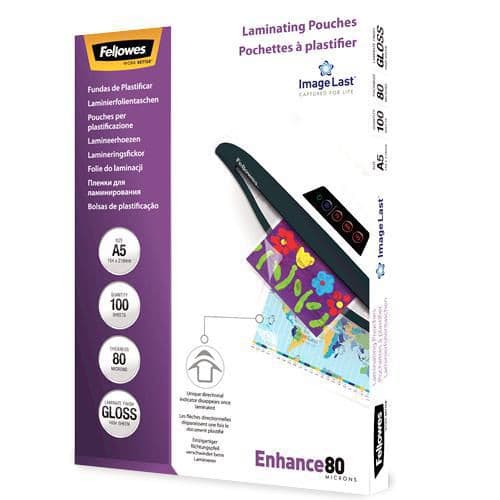 Laminat FELLOWES A5 80mic klar 100/fp