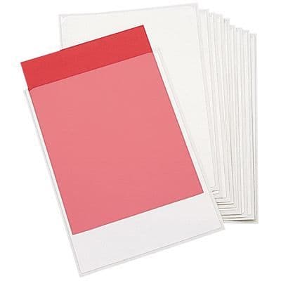 Set med 10 A4-fickor, självhäftande - 158 x 220 mm - 10 stycken - 3L