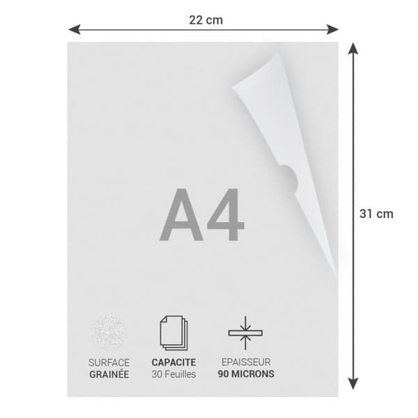Transparenta myntfickor A4 - Waytex - 931308 - 90 mikron - Halvklibbig - Antistatik
