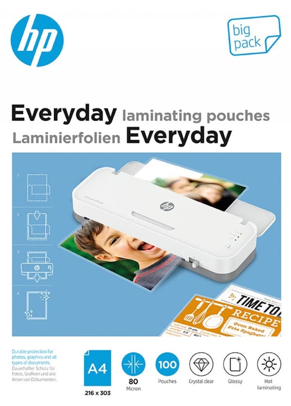 HP Everyday lamineringsfilm A4 100 stk.