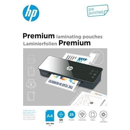 HP PREMIUM LAMINERINGSFÅSAR A4 125 MIKRON 25 X MED PERFOR