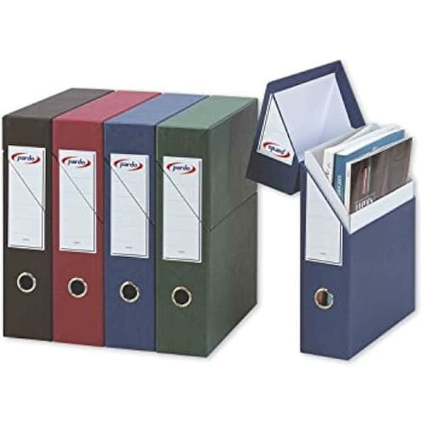 Filbox - PARDO - 879507 - 80 mm - Färg blå - Kompakt med lock