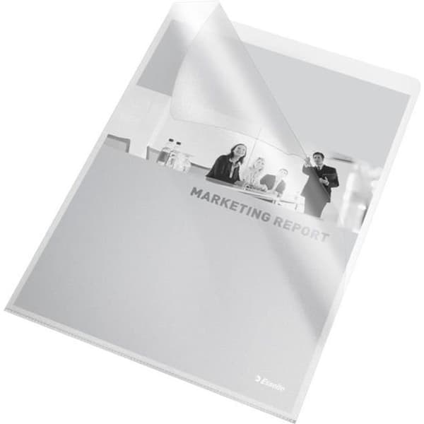 Pochette mynt - ESSELTE - Paket med 10 - Transparent - 115 mikron - A4 - 40 ark