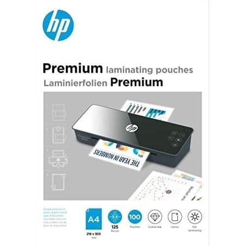 HP LOT OM 100 PREMIUM A4 LAMINERINGSFÅSAR 125 MIKRON HP IN