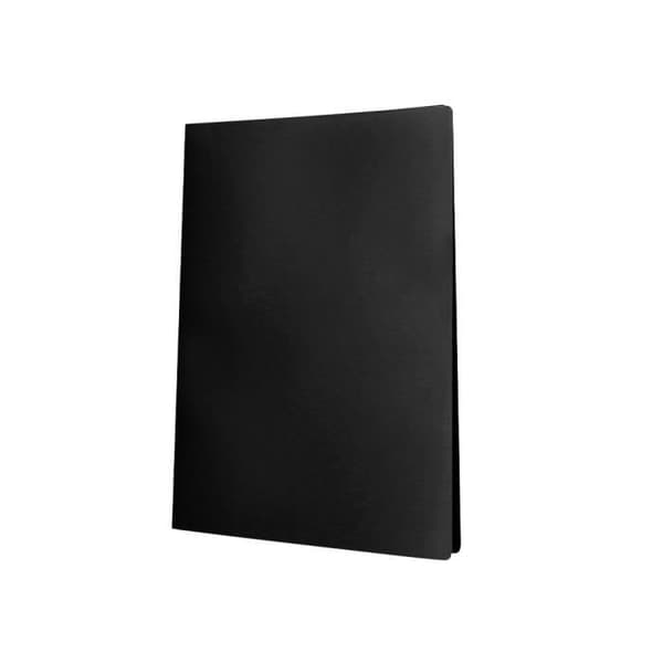 Dokumentomslag liderpapel polypropen flexibelt hölje 40 fasta fickor a4 210x297mm ogenomskinlig svart