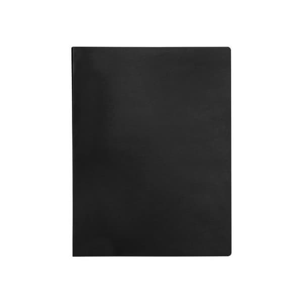 Dokumentomslag liderpapel polypropen flexibelt hölje 40 fasta fickor a4 210x297mm ogenomskinlig svart