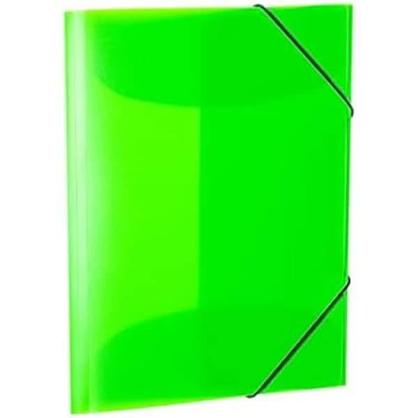 A4-ringpärmar - HERMA - 19658 - Transparent fluorgrön - Robust elastisk - Inre flikar