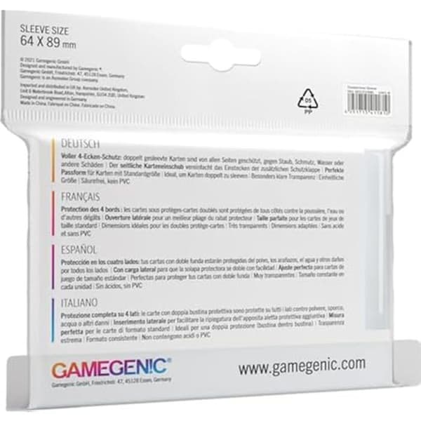 Gamegenic - 100 stängbara innerfickor (100 stängbara innerfickor) - Brädspel - Kortspel - Tillbehör och