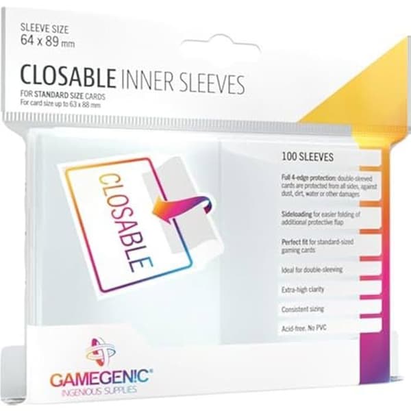 Gamegenic - 100 stängbara innerfickor (100 stängbara innerfickor) - Brädspel - Kortspel - Tillbehör och