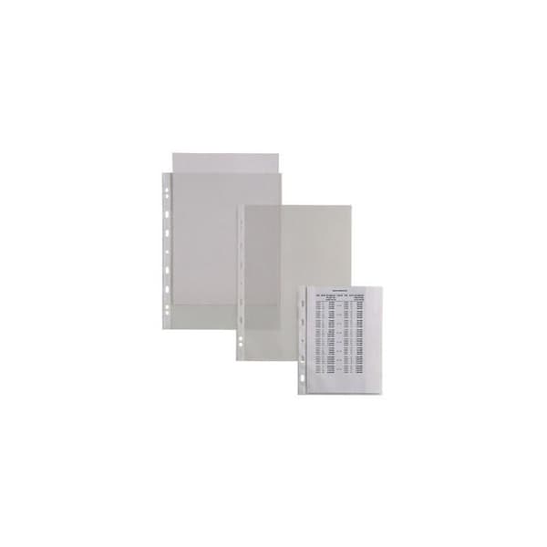 SEI ATLA Perforerad ficka A4, 220 x 300 mm transparent (förpackning om 25)