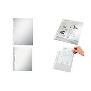 LEITZ perforerad ficka, A4-format, PP, kornig...