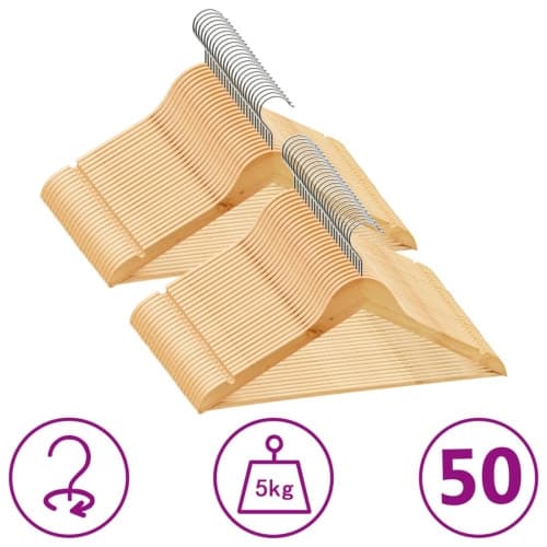 Klädgalgar 50 st halkfria trä