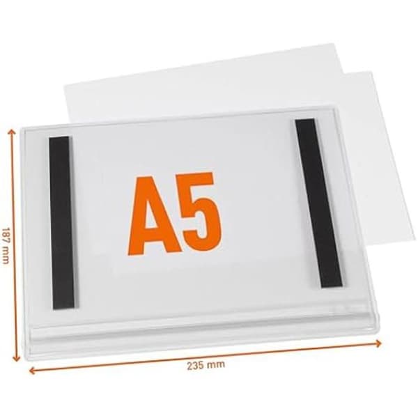 Vattentät påse - HÅLLBAR - 505819 - Pack om 5 - A5 - Magnetisk - Väderbeständig