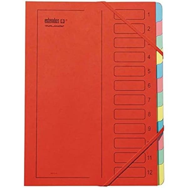 Trieur - EXTENDOS - Mitt Arkiv 223.12 EL09 - Röd - 12 fack - 24x32x1 cm