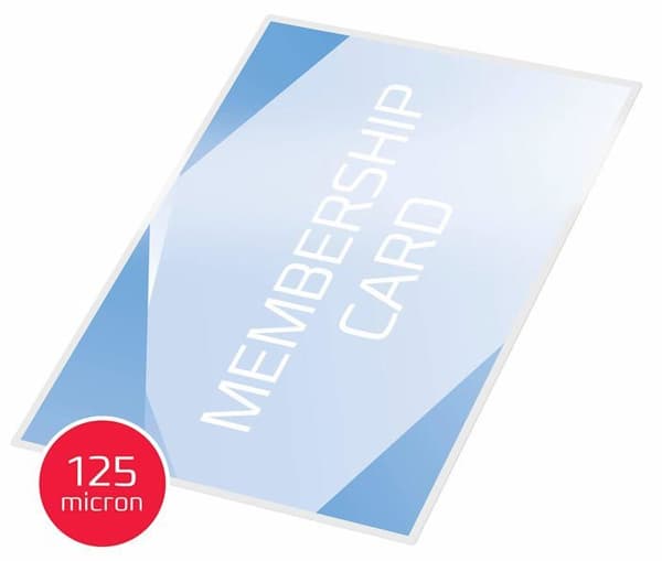 Gbc plastpåse - 3743154 - Förpackning med 100 glansiga påsar Kortformat 83 x 113 mm 2 x 125 mikron