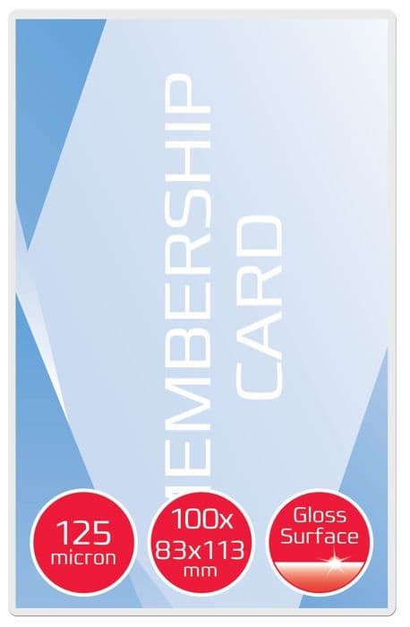 Gbc plastpåse - 3743154 - Förpackning med 100 glansiga påsar Kortformat 83 x 113 mm 2 x 125 mikron