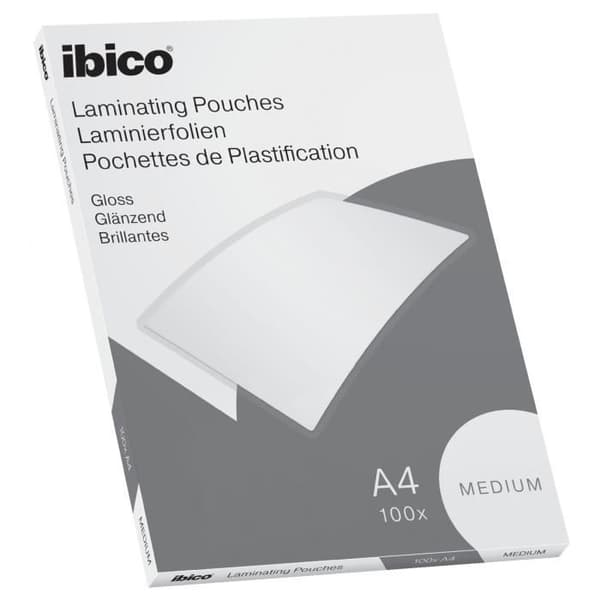 Plastifieringsfickor - Ibico - Basics - A4 - 100 mikron - Paket med 100