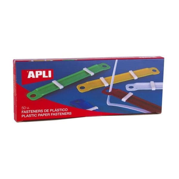 Plastikbindare i assorterade färger 90 x 12 mm - Förpackning med 50 enheter - Apli