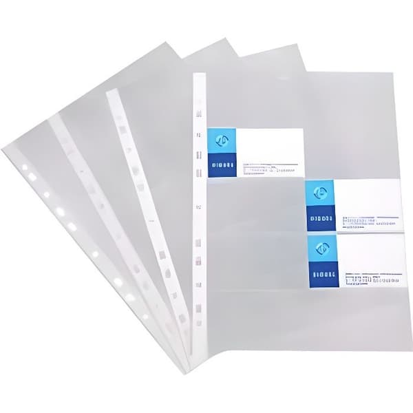 Perforerade fickor för visitkort - VIQUEL - A4 - Transparent - 10 fack - PP 100 m