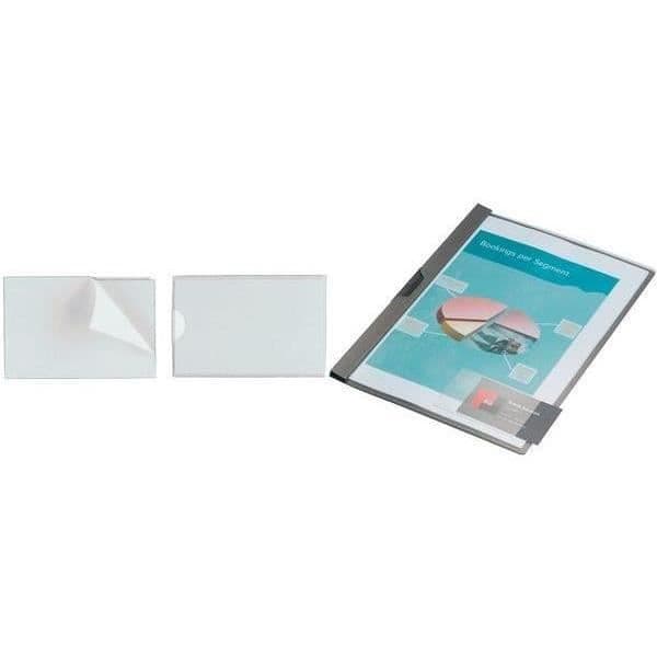 Pockets med klister - DURABLE - POCKETFIX - (L)148 x (H)105 mm - Transparent - 25 stycken