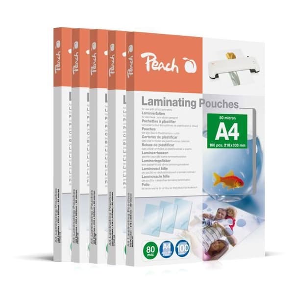 Peach Peach Laminierfolie A4 80 Am, Transparent, A4, 216 mm, 500 st.
