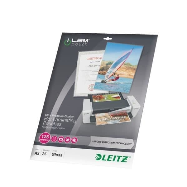 Lamineringspåse - Leitz - ILAM - 125 mikron - A3 - 25 st