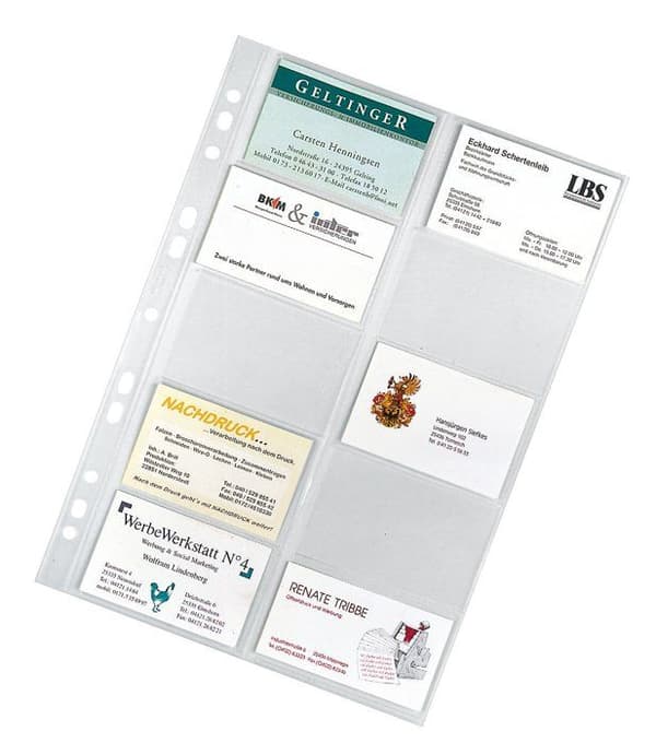 Veloflex plastficka - 5341000 - Förpackning med 10 fickor för 20 A4 20-storlekar visitkort (Tyskland Import)
