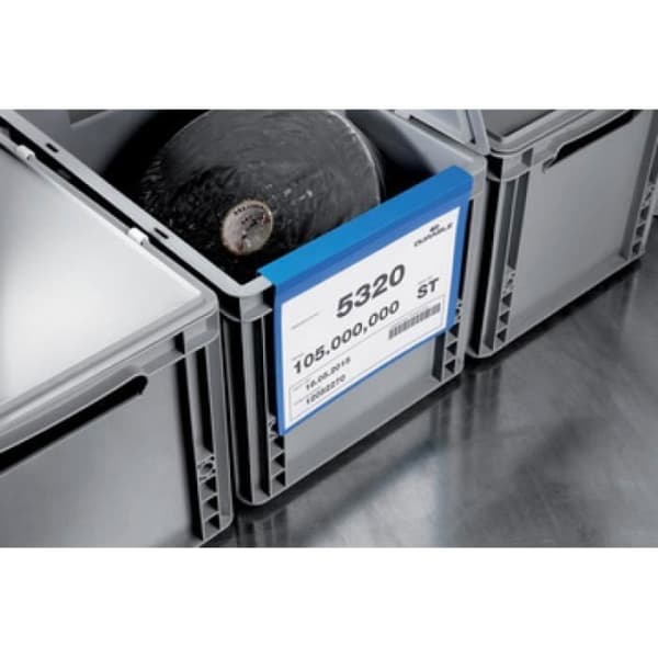 Identifikationsficka - DURABLE - A4 liggande - Svart - Med veck - Blandad