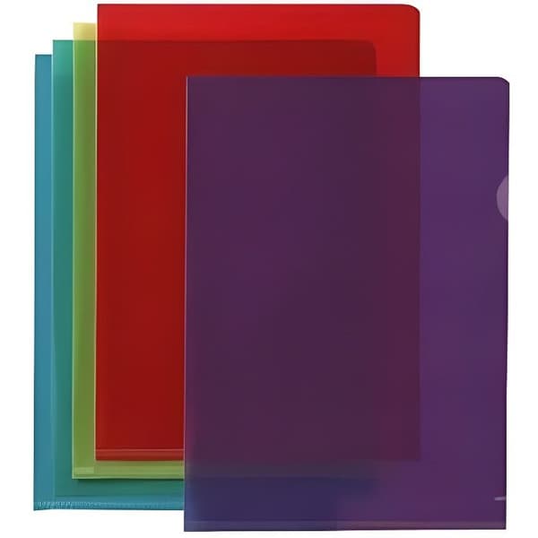 Transparenta myntfickor - ELBA - A4 - PVC 0,15 mm - Assorterade - 10 stycken