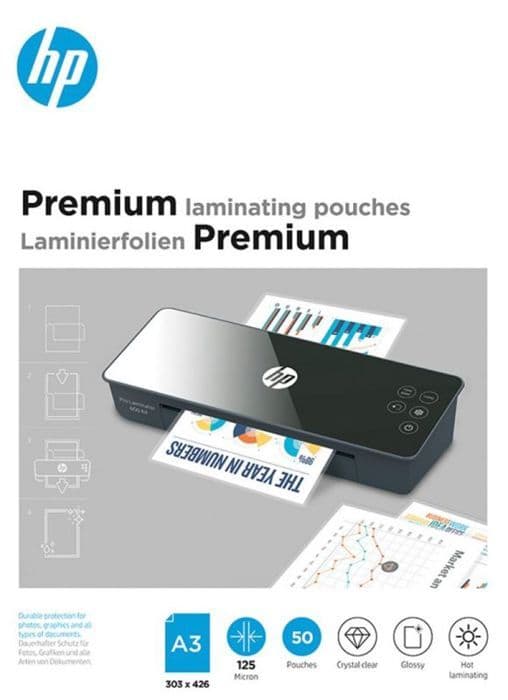 Plast för Olympia laminator - 9127 - HP Premium Laminator-påsar. A3, 25 mikron
