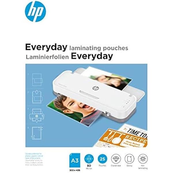 HP Everyday A3 80 mikron lamineringspåsar, 25x