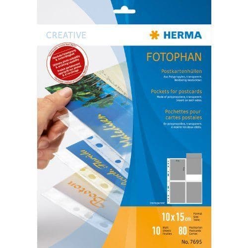 Herma 7695 Förpackning med 10 ärmar för 8 p…
