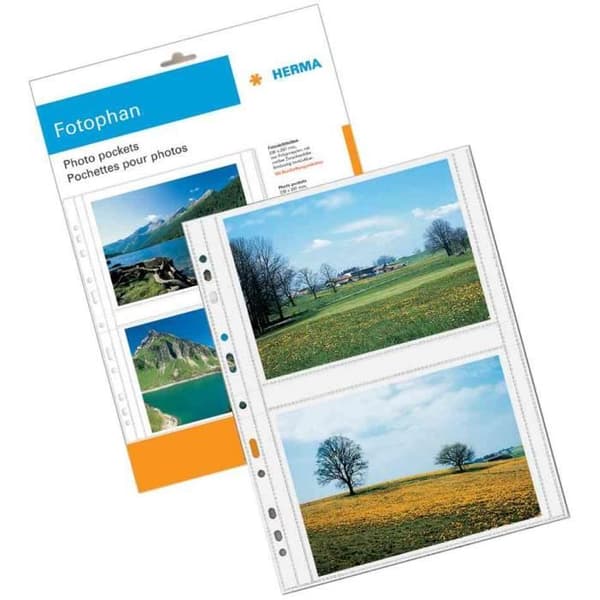 Fotophan A4 genomskinliga fickor, för foton 1