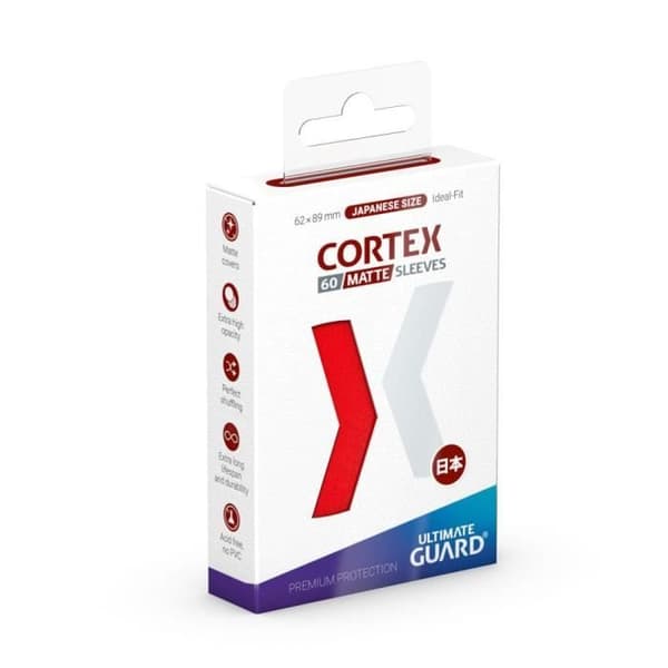 Ärmar Ultimate Guard Cortex - Röd - 60 fickor - japanskt format