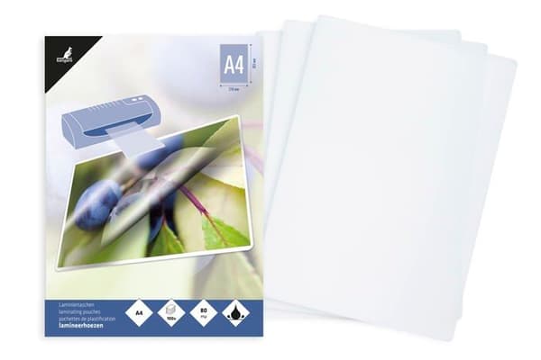 Plast för Kangaro laminator - K-16007 - Paket med 100 A4 lamineringsark 216 x 303 mm 80 mikron