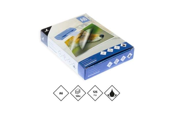 Plast för Kangaro-laminator - K-16004 - Paket med 100 lamineringsark A6-format 111 x 154 mm 125 mikron