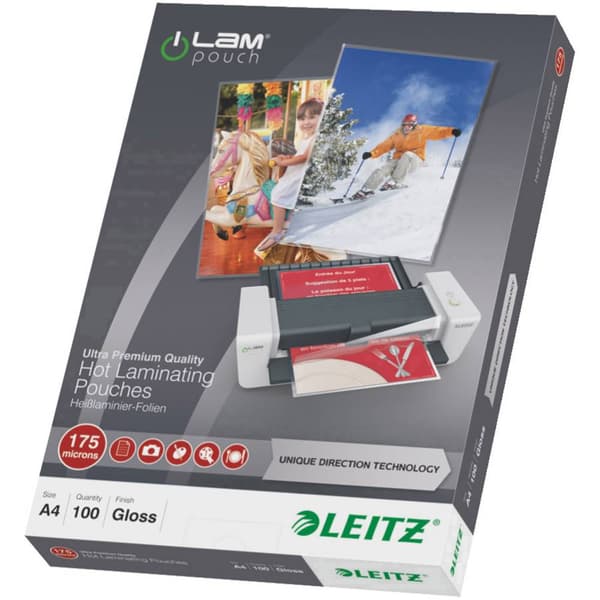 Leitz Lamineringsfilm DIN A4 175 micron glänsande 100 st